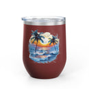 Tropical Sunset Wine Tumbler