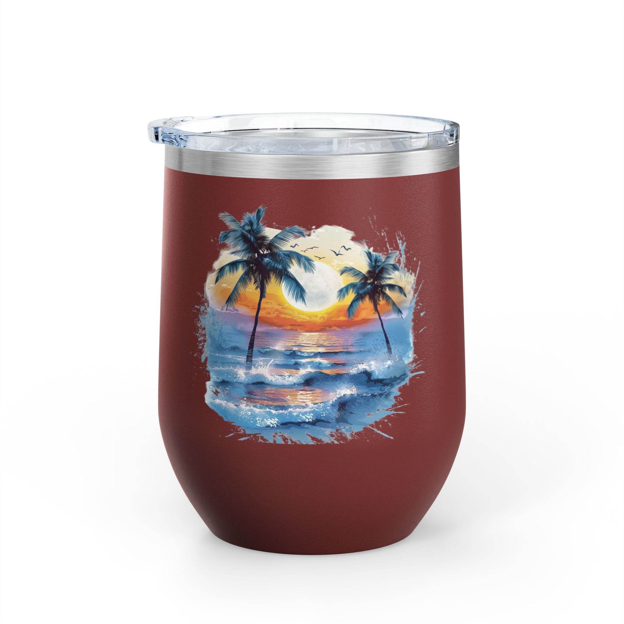 Tropical Sunset Wine Tumbler