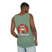 Catbuster Unisex Garment-Dyed Tank Top - Esmeralda Ecostore