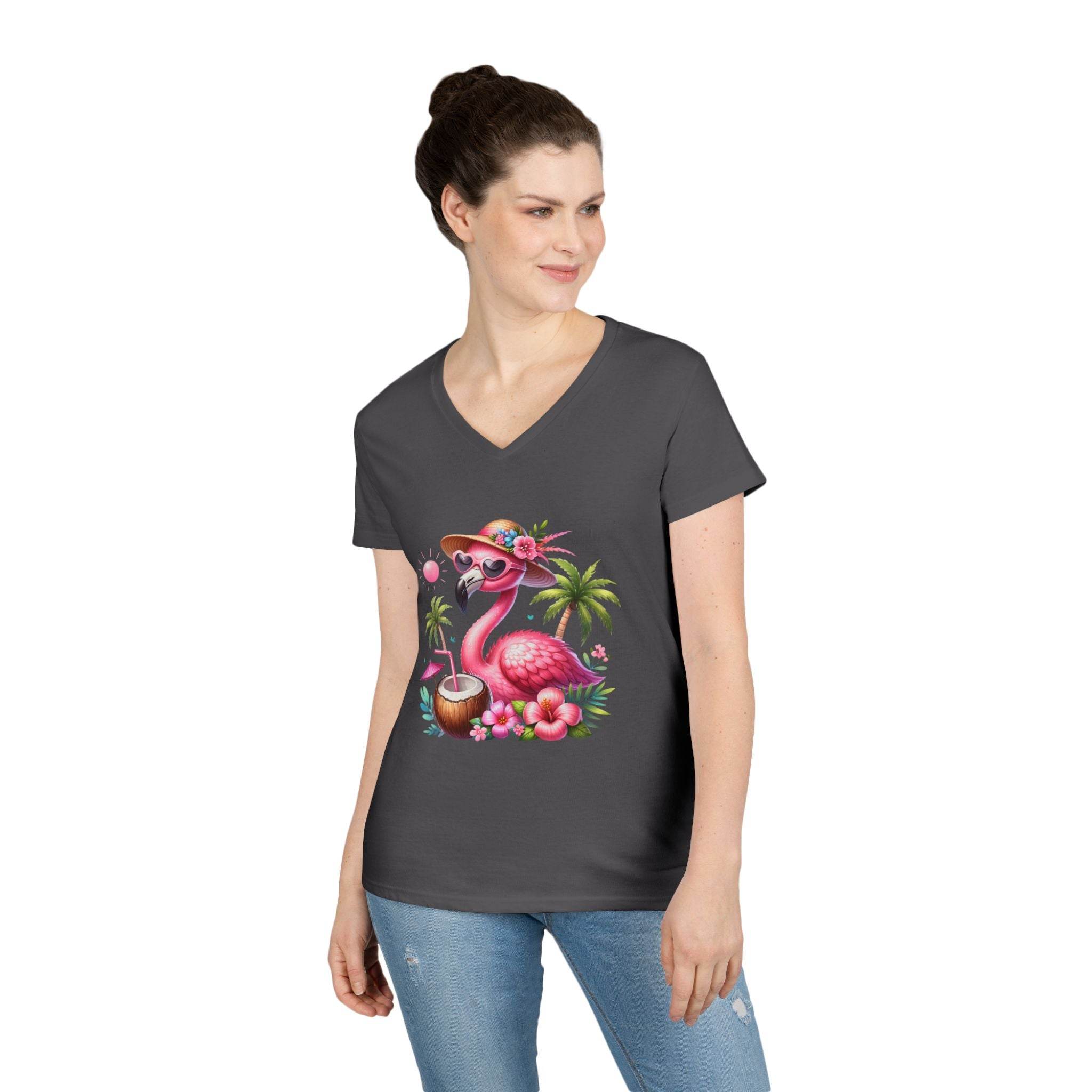 Tropical Chill Ladies's V-Neck T-Shirt - Esmeralda Ecostore