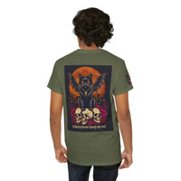 Halloween Cat Skull Unisex Heavy Cotton Tee