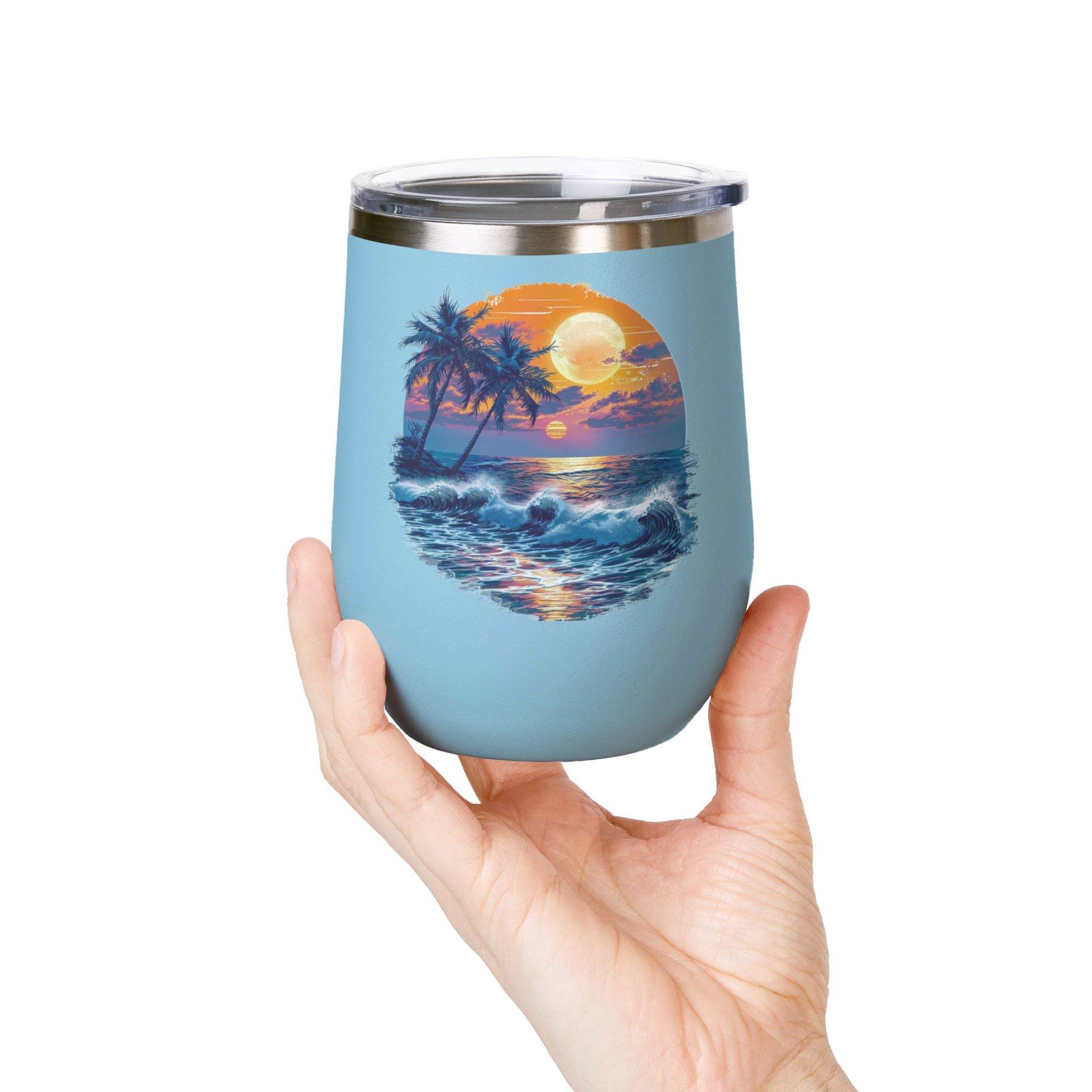 Tropical Sunset Wine Tumbler