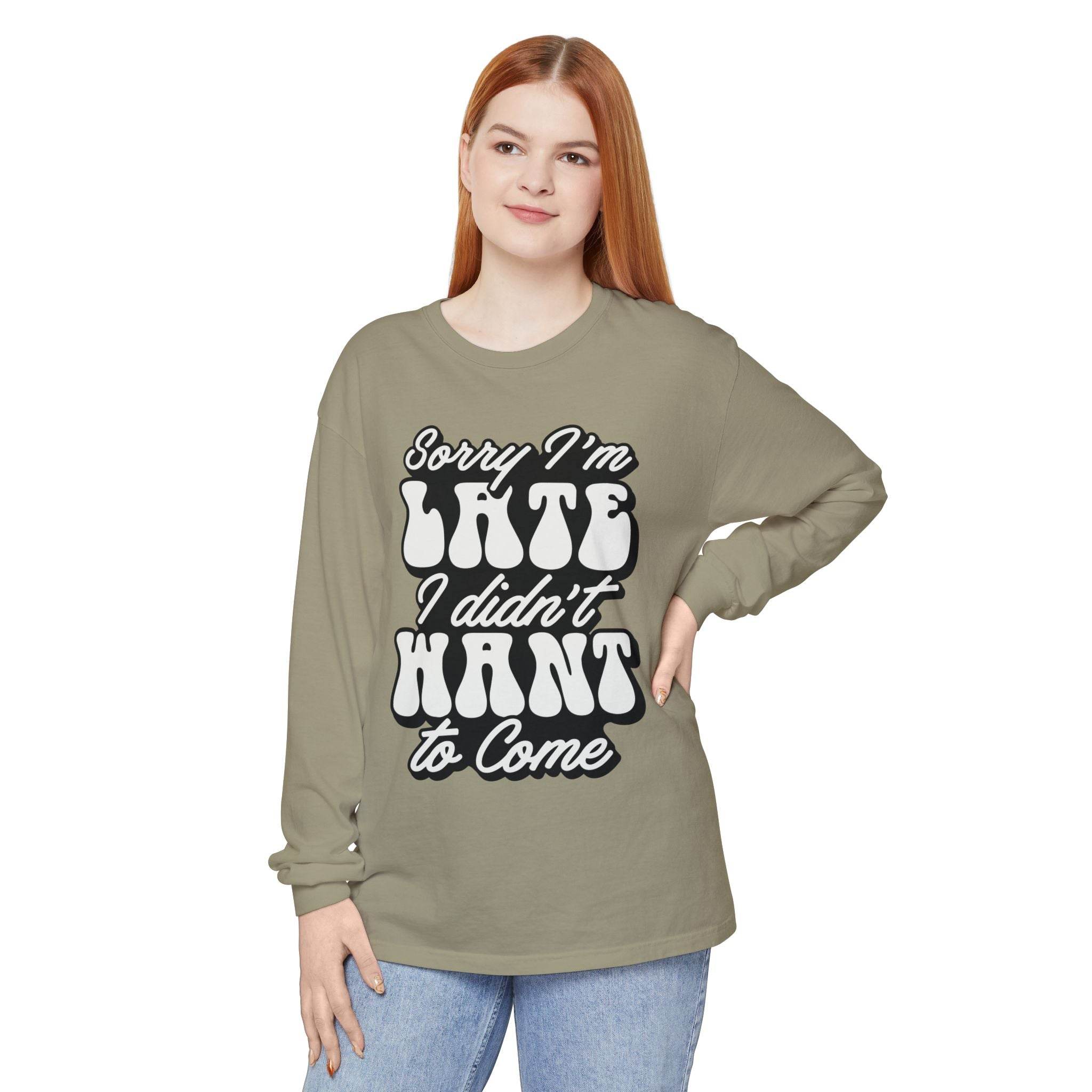 Sarcastic Unisex Garment-Dyed Long Sleeve T-Shirt - Esmeralda Ecostore