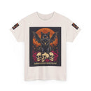Halloween Cat Skull Unisex Heavy Cotton Tee