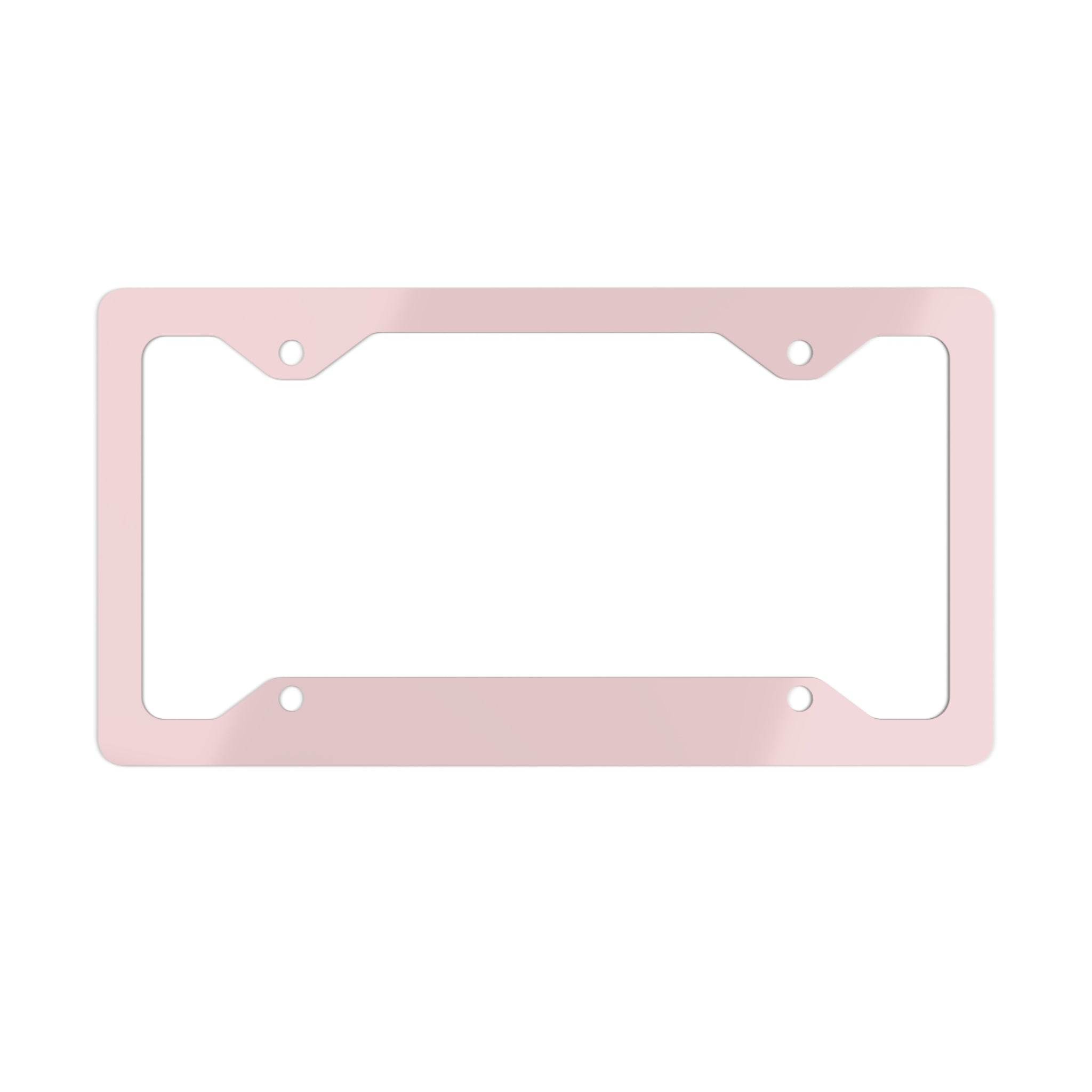 Pretty in Pink Metal License Plate Frame