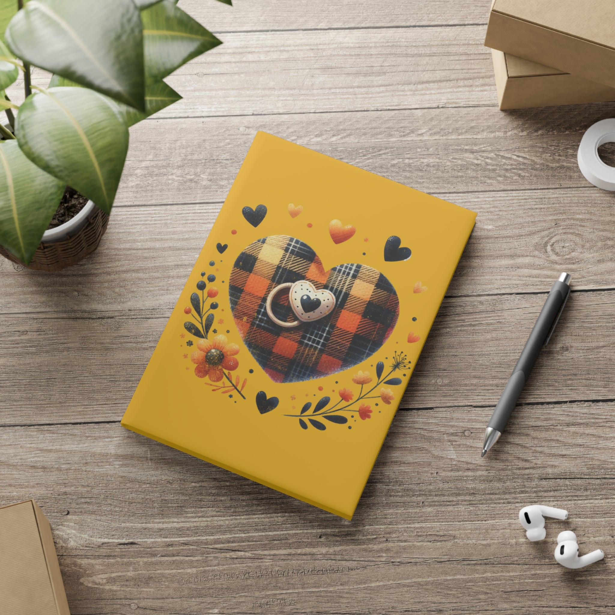 Warm Heart Hardcover Notebook with Puffy Covers