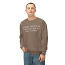 Funny Unisex Lightweight Crewneck Sweatshirt