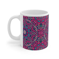 Mandala White Ceramic Mug - 11oz - Esmeralda Ecostore