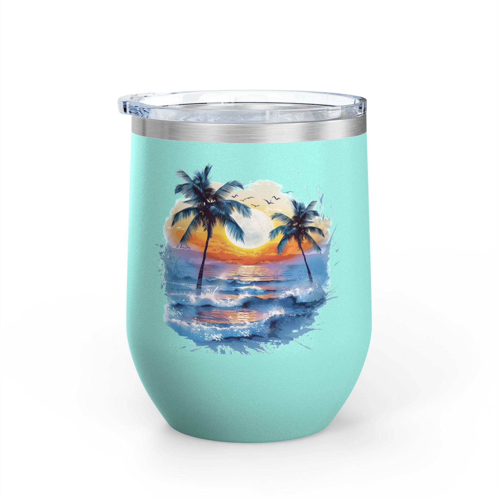 Tropical Sunset Wine Tumbler