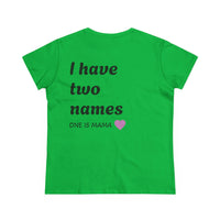Mama's Names Eco-Friendly Women's Midweight Cotton Tee
