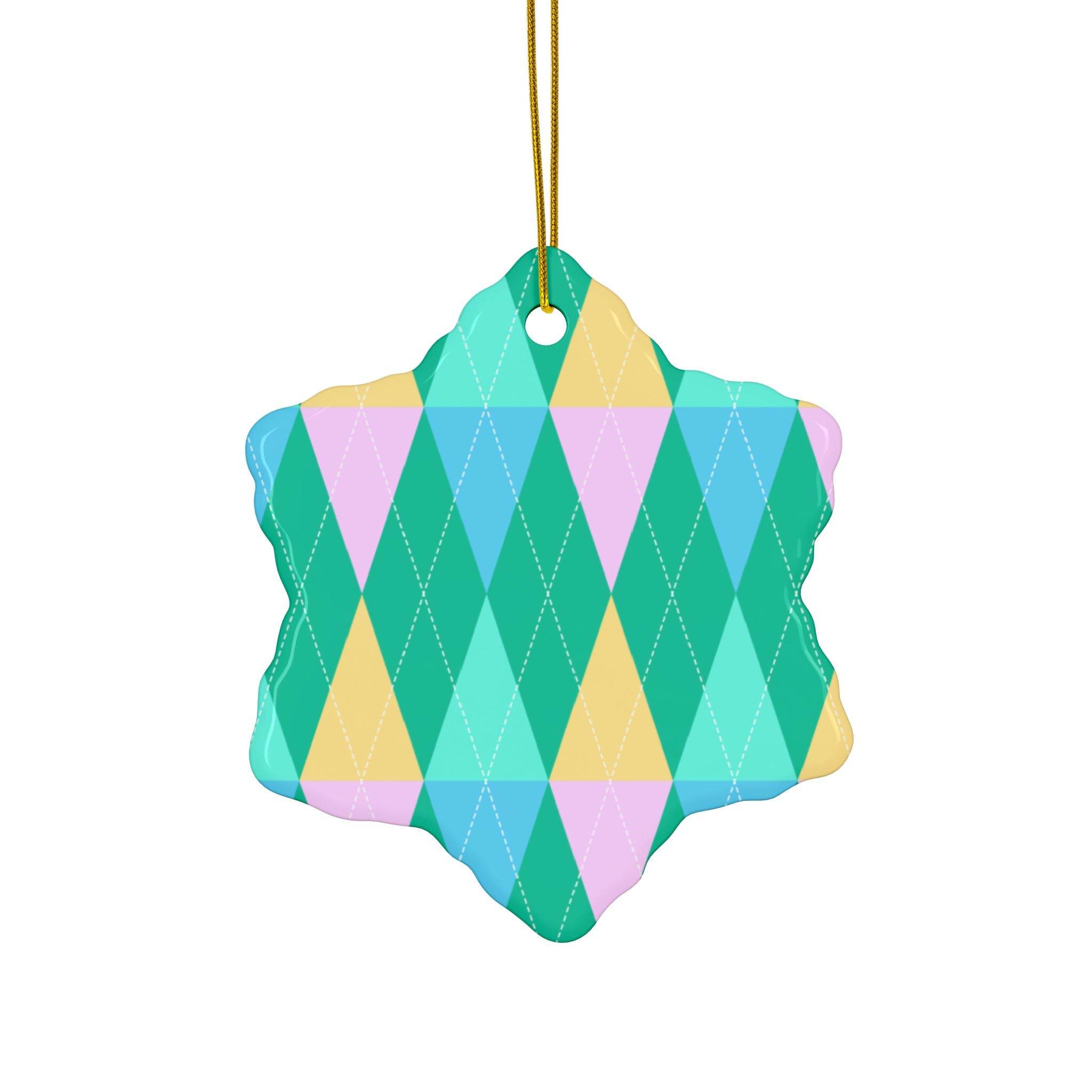 Geometric Gems Decorative Ceramic Ornaments - Esmeralda Ecostore