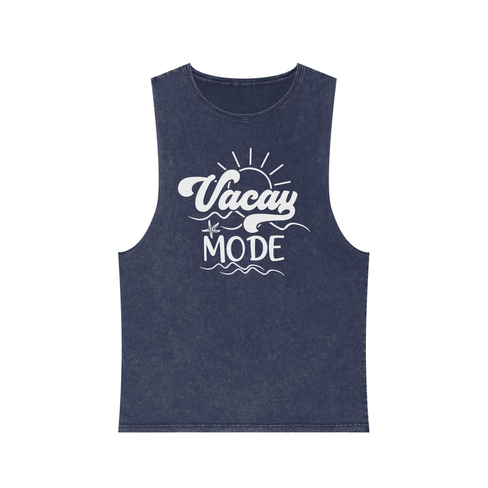 Vacay Mode Unisex Stonewash Tank Top - Esmeralda Ecostore