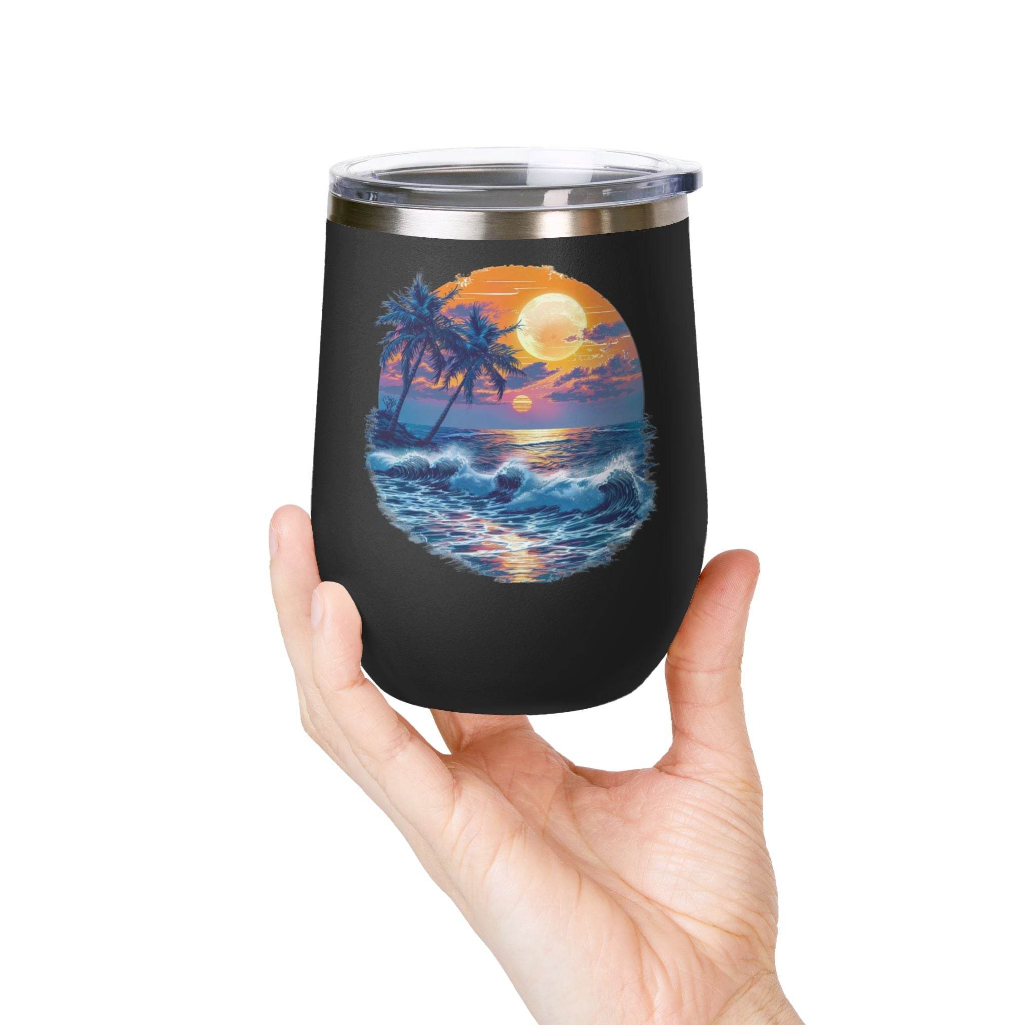 Tropical Sunset Wine Tumbler