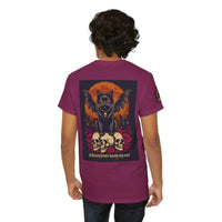 Halloween Cat Skull Unisex Heavy Cotton Tee