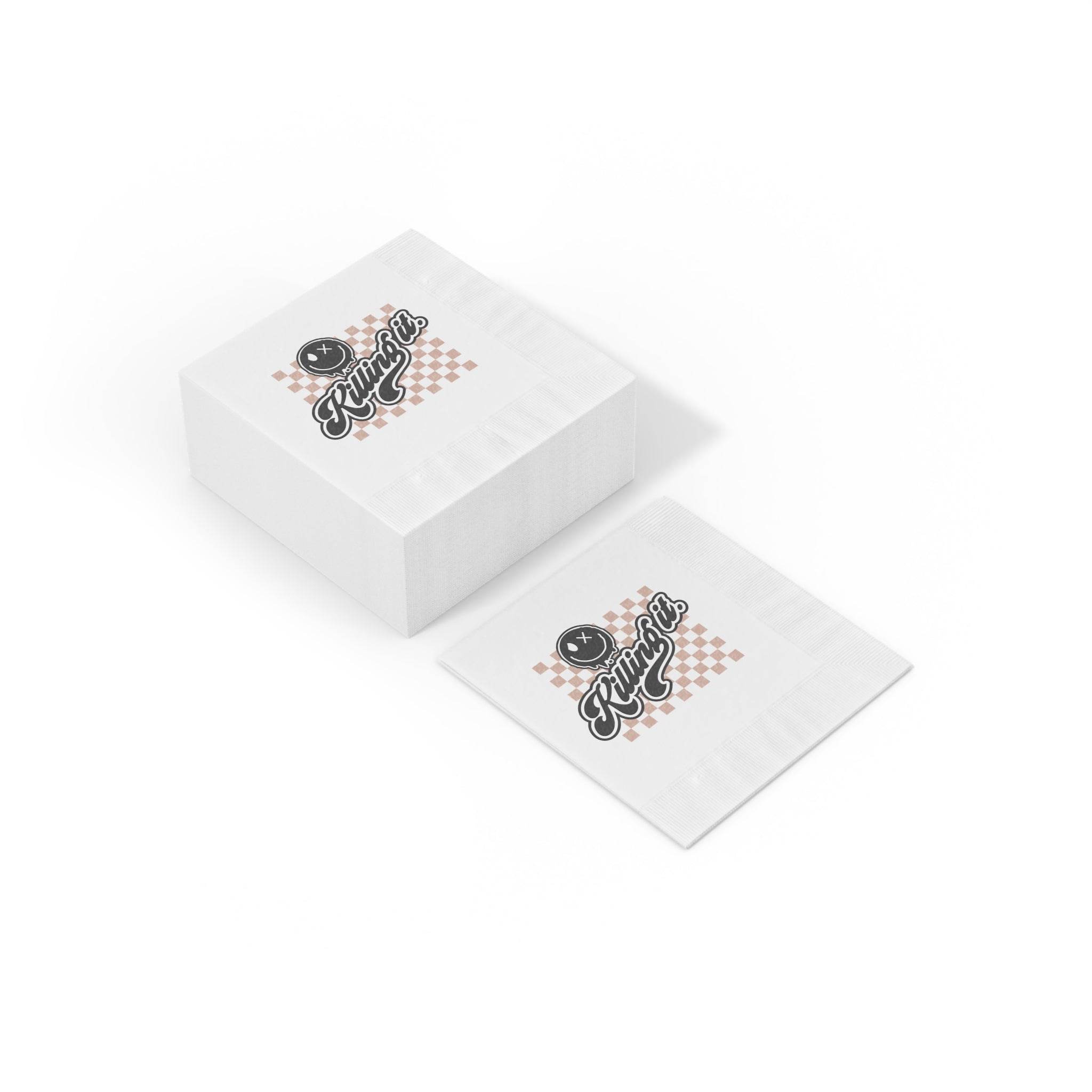 Killing It White Coined Napkins - Esmeralda Ecostore