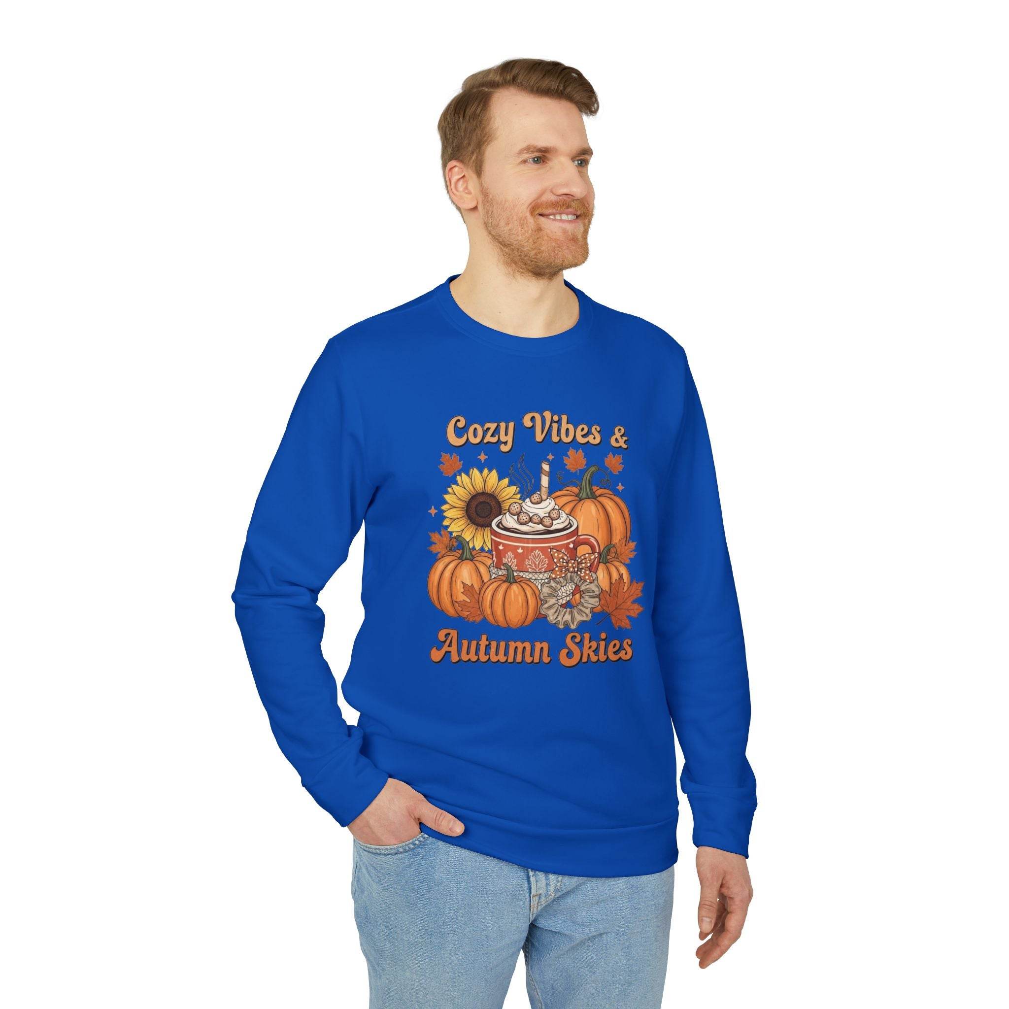 Cozy Autumn Adidas Unisex Fleece Crewneck Sweatshirt