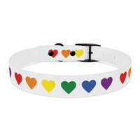 Rainbow Hearts Dog Collar