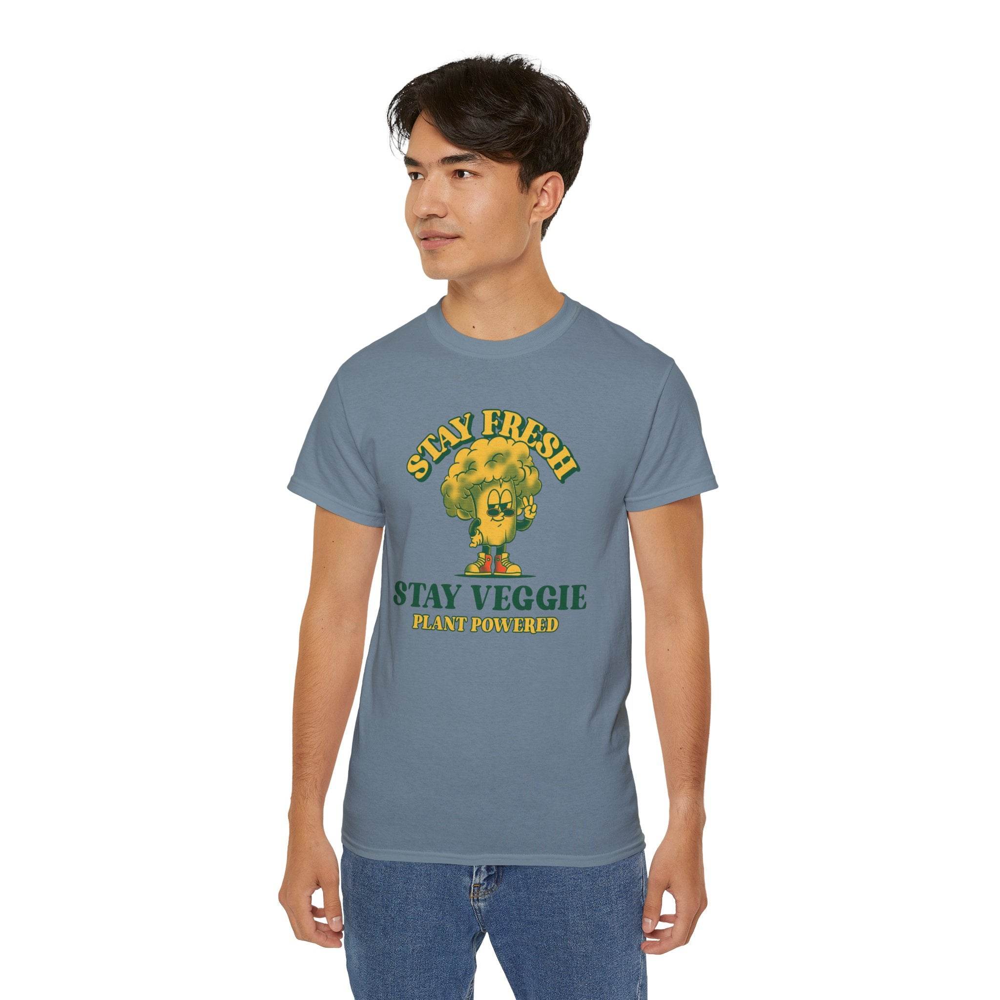 Stay Veggie Unisex Ultra Cotton Tee - Esmeralda Ecostore