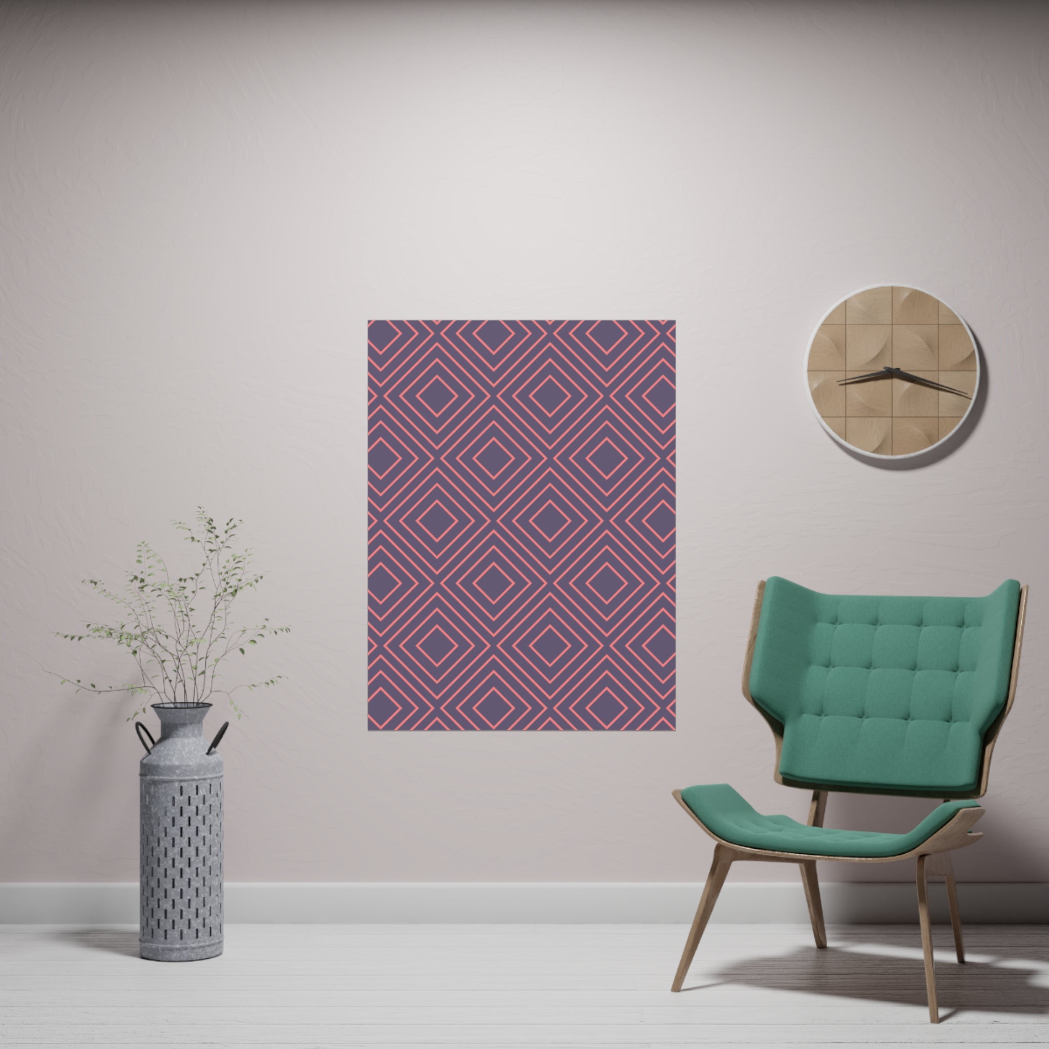 Optical Grid Matte Paper Poster