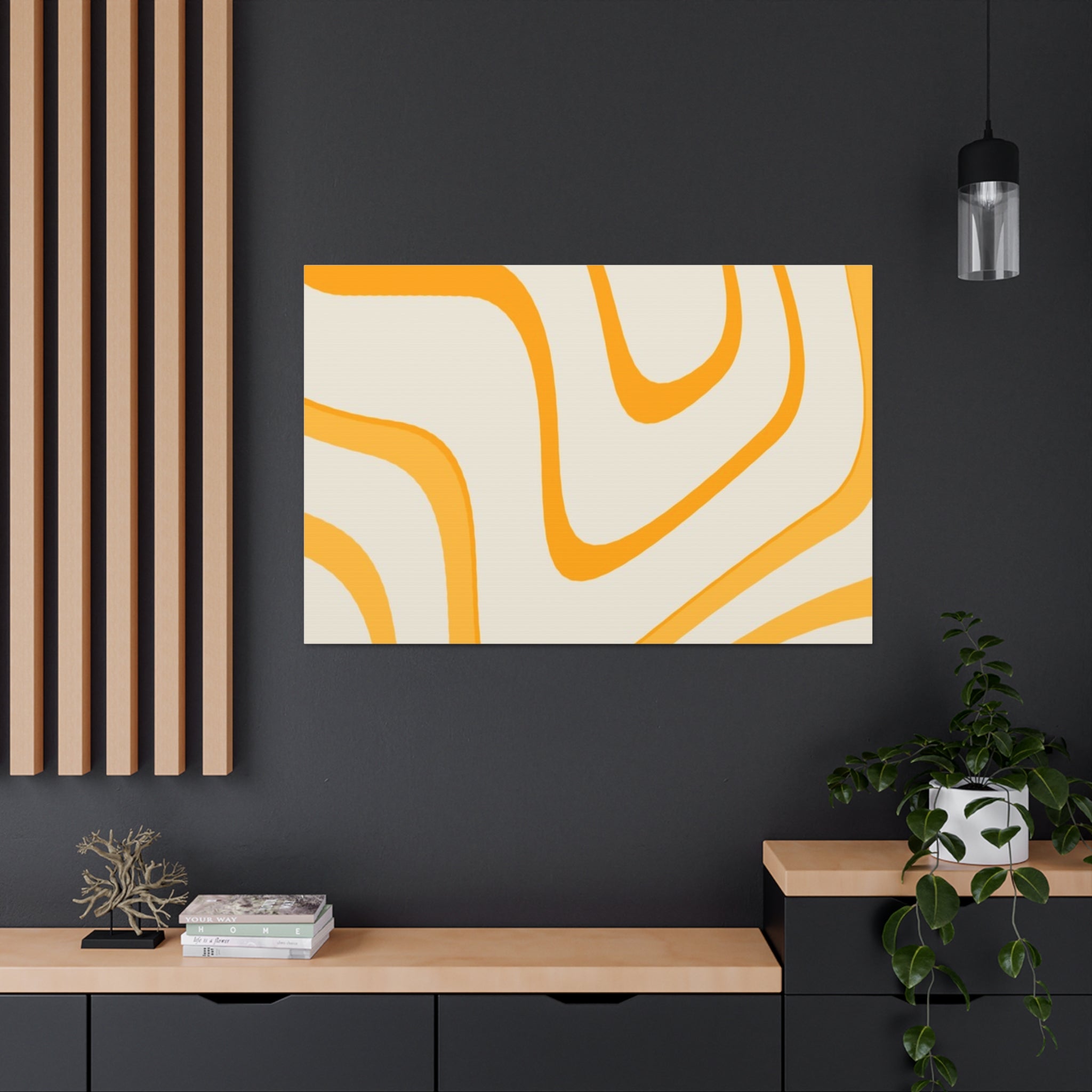 Golden Flow Canvas Gallery Wraps