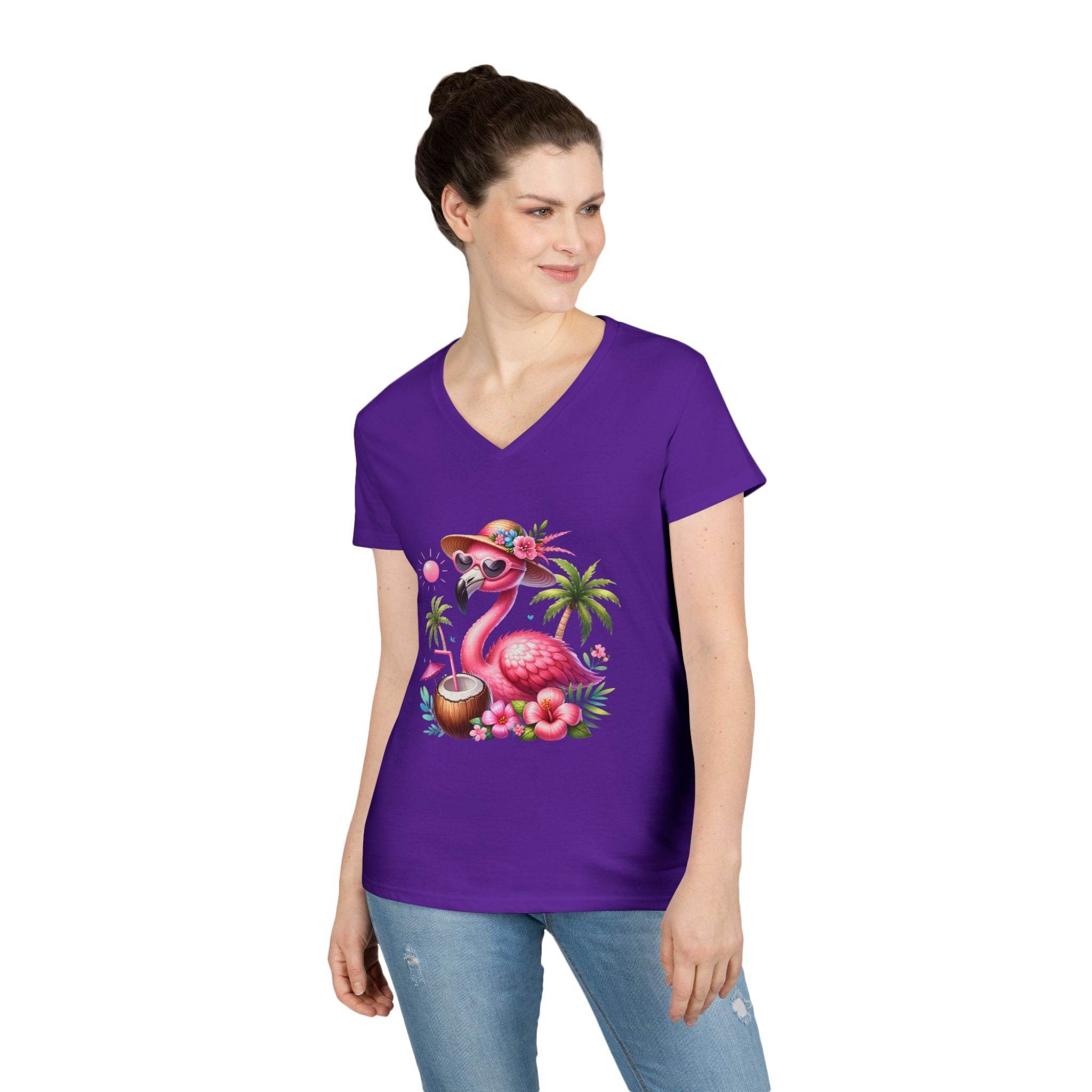 Tropical Chill Ladies's V-Neck T-Shirt - Esmeralda Ecostore
