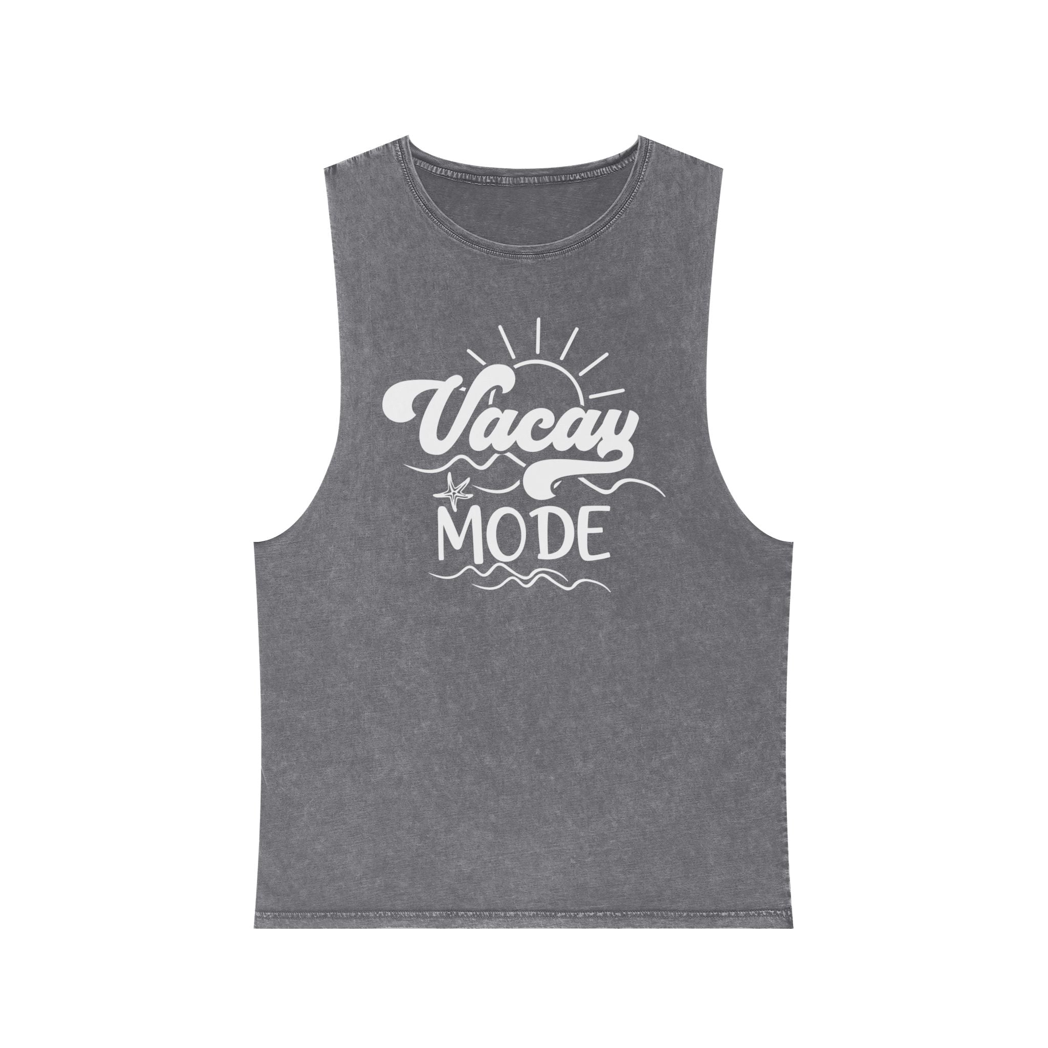 Vacay Mode Unisex Stonewash Tank Top