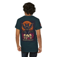 Halloween Cat Skull Unisex Heavy Cotton Tee