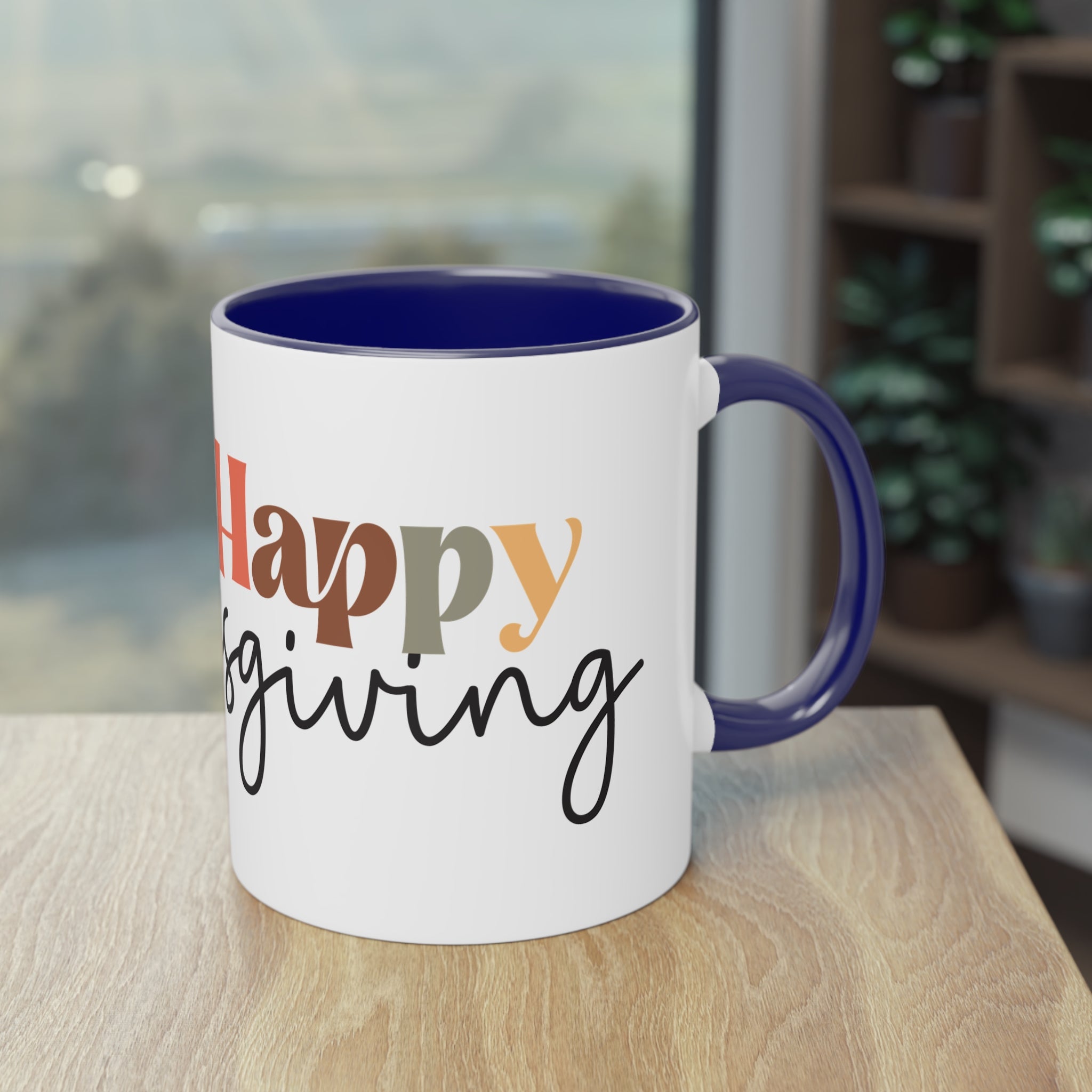 Happy Thanksgiving Two - Tone Coffee Mug