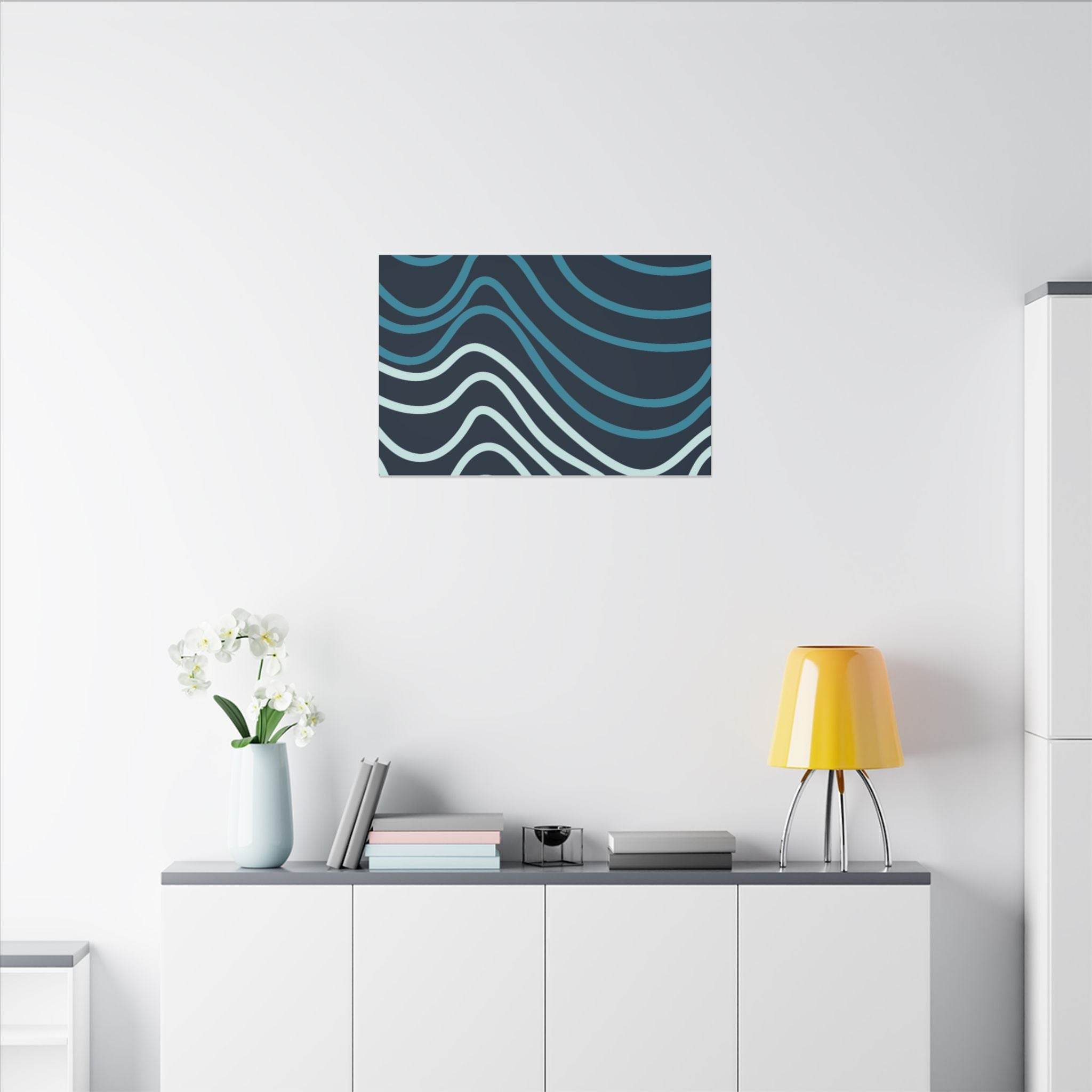 Wiggle Waves Matte Canvas Stretched Multi-Size - Esmeralda Ecostore
