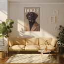 Stylish Dog Art Print Matte Canvas Stretched 0.75" - Multi-Size