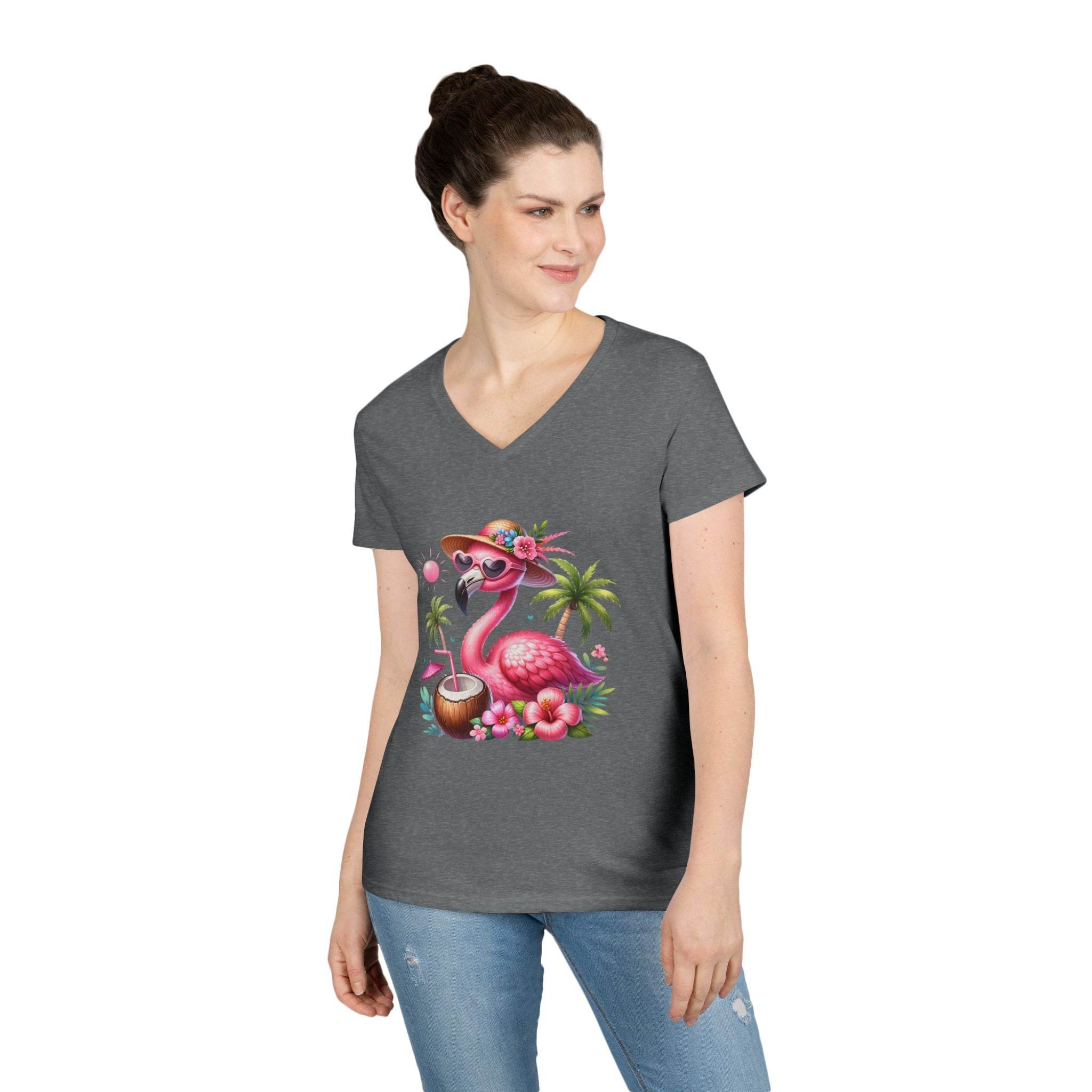 Tropical Chill Ladies's V-Neck T-Shirt - Esmeralda Ecostore