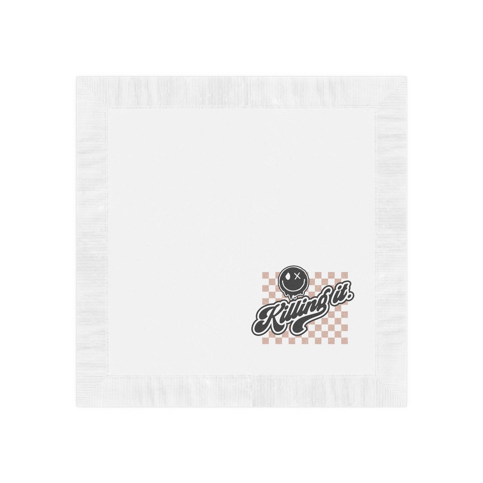 Killing It White Coined Napkins - Esmeralda Ecostore