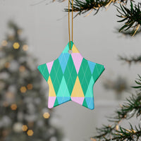 Geometric Gems Decorative Ceramic Ornaments - Esmeralda Ecostore