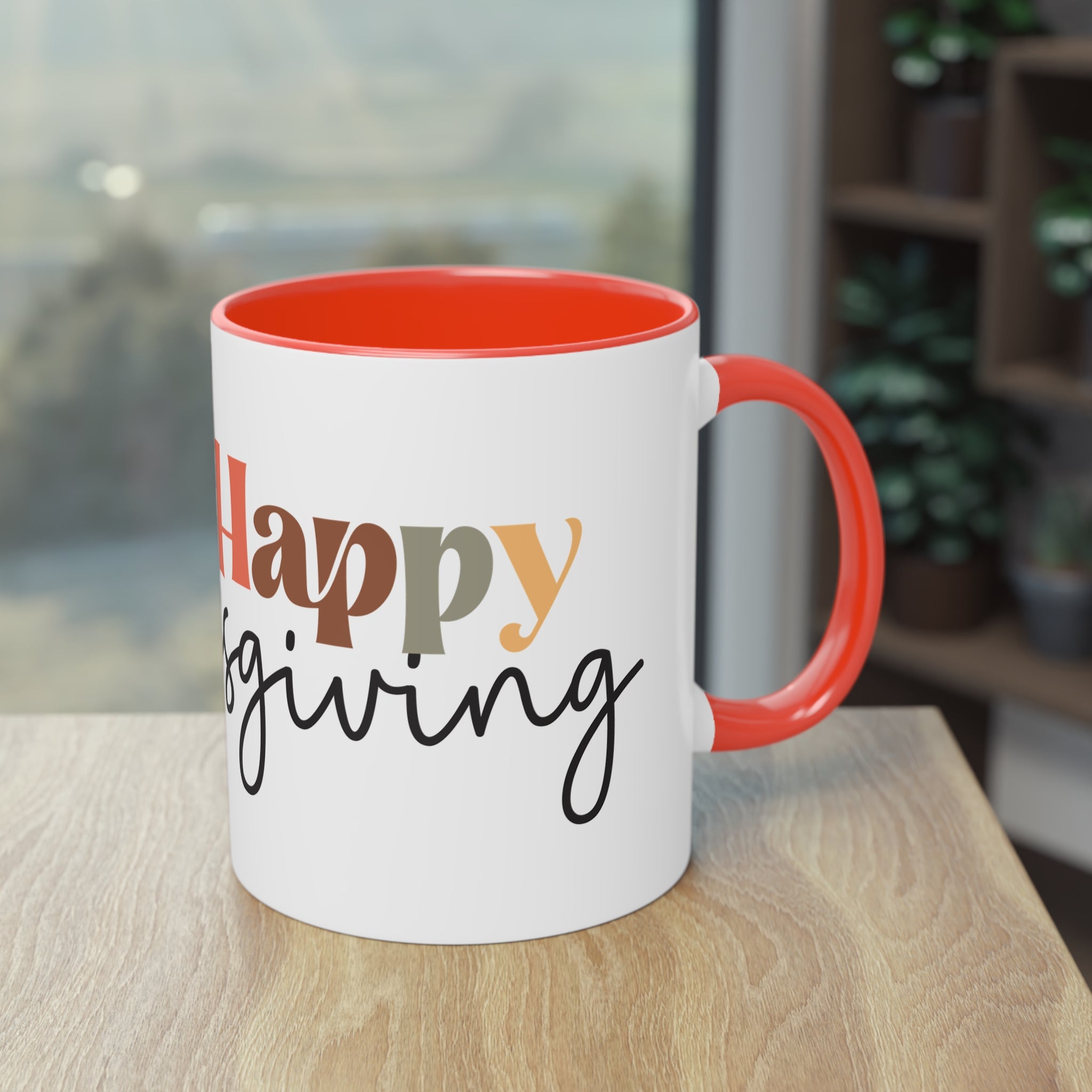 Happy Thanksgiving Two - Tone Coffee Mug