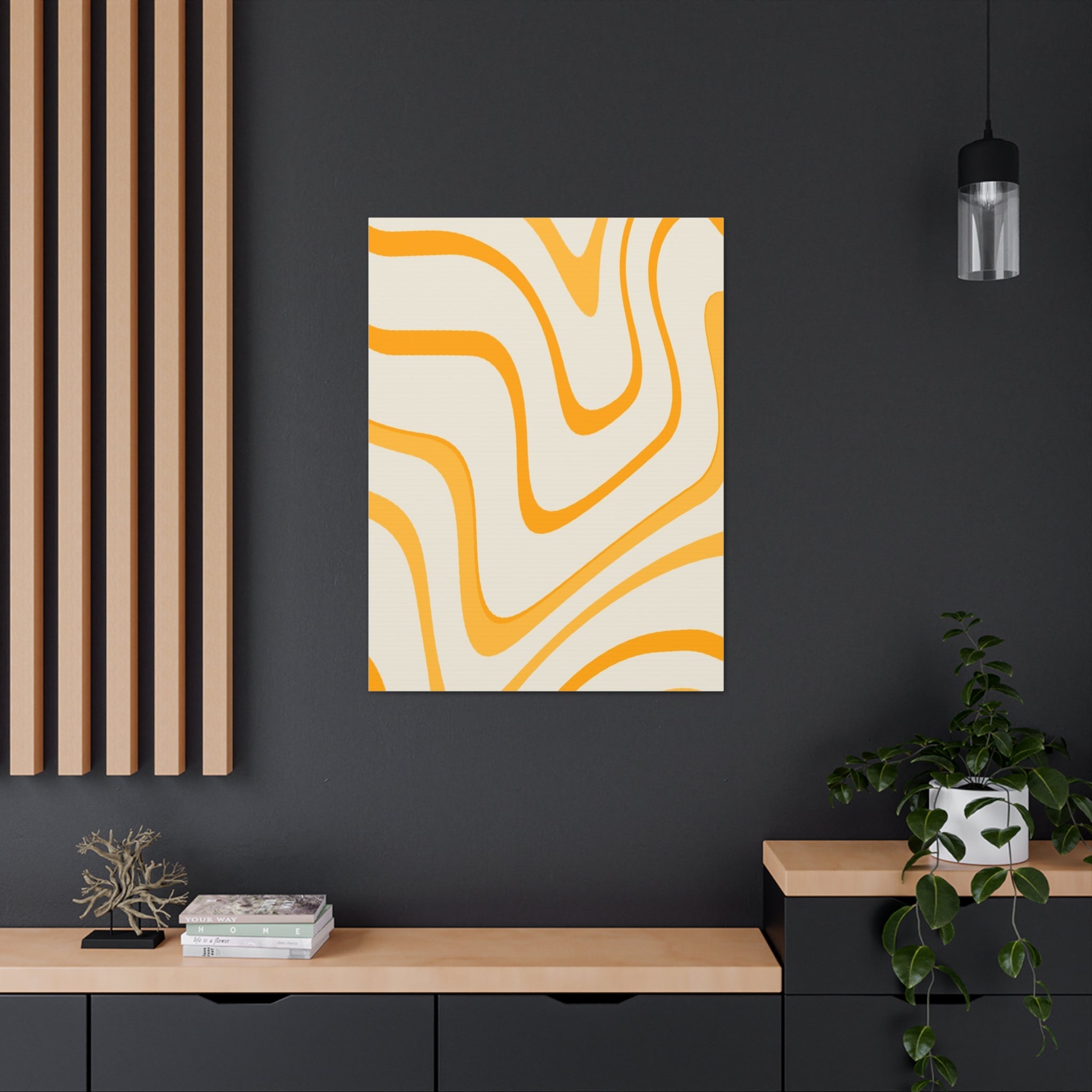 Golden Flow Canvas Gallery Wraps