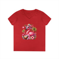 Tropical Chill Ladies's V-Neck T-Shirt - Esmeralda Ecostore