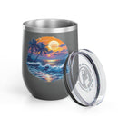 Tropical Sunset Wine Tumbler