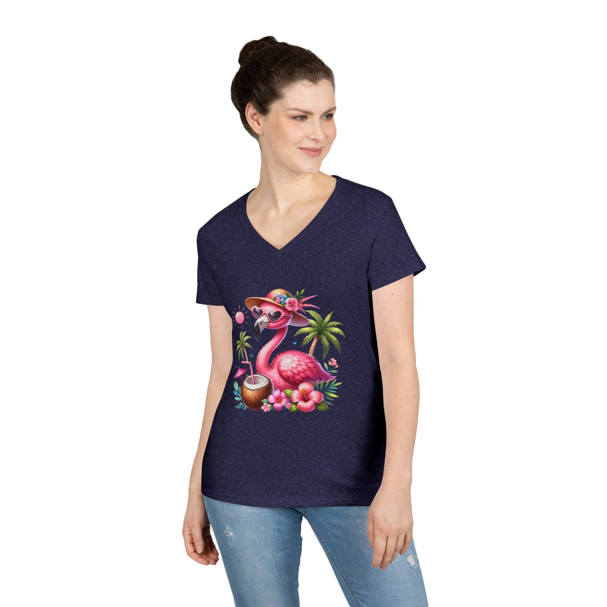Tropical Chill Ladies's V-Neck T-Shirt - Esmeralda Ecostore