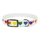 Rainbow Hearts Dog Collar