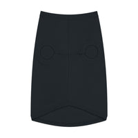 Black eco-friendly pet tank top by Printify plain sleeveless dog shirt with leg openings and rounded hem