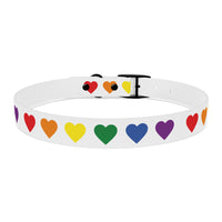 Rainbow Hearts Dog Collar