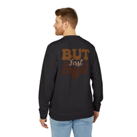 But First Coffee Adidas Unisex Fleece Crewneck Sweatshirt - Esmeralda Ecostore