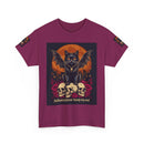 Halloween Cat Skull Unisex Heavy Cotton Tee