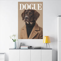 Stylish Dog Art Print Matte Canvas Stretched 0.75" - Multi-Size