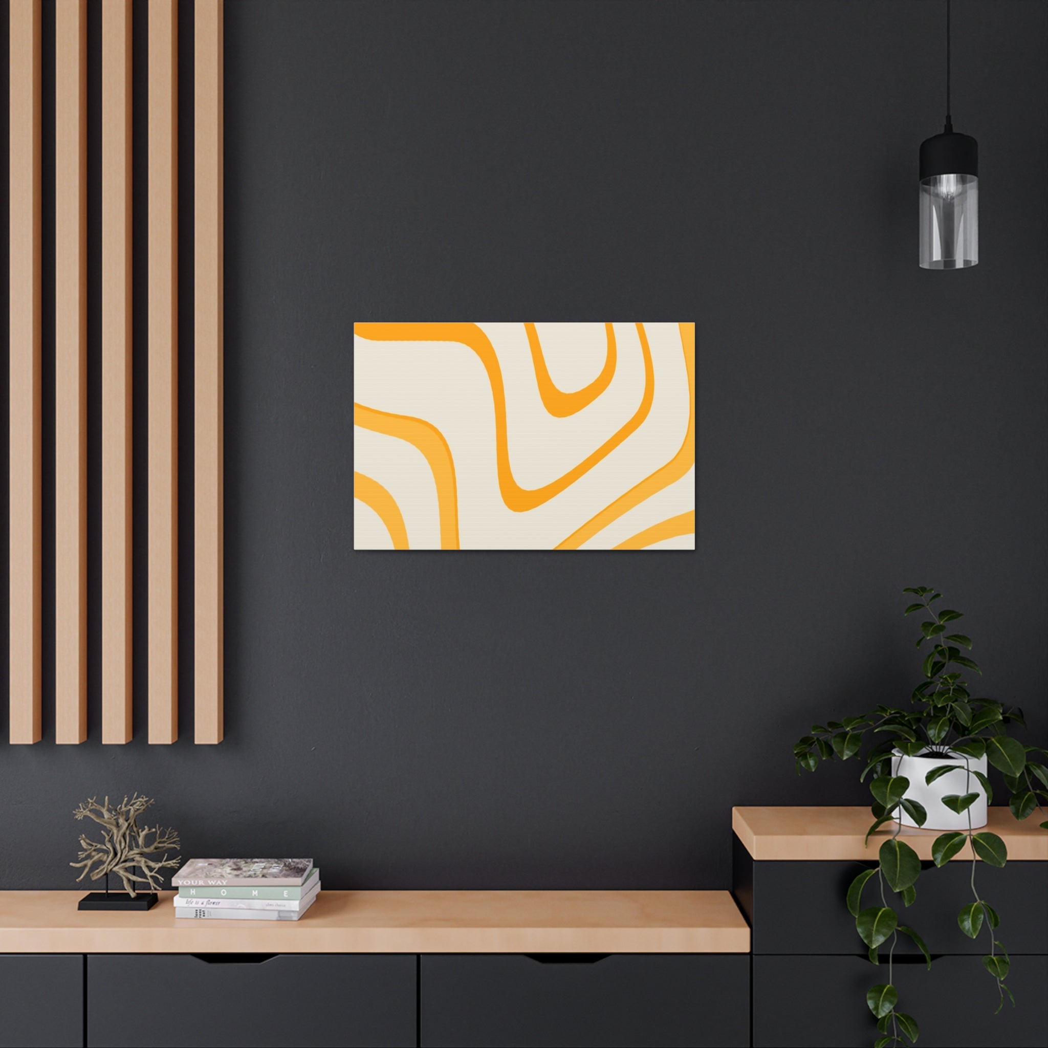 Golden Flow Canvas Gallery Wraps