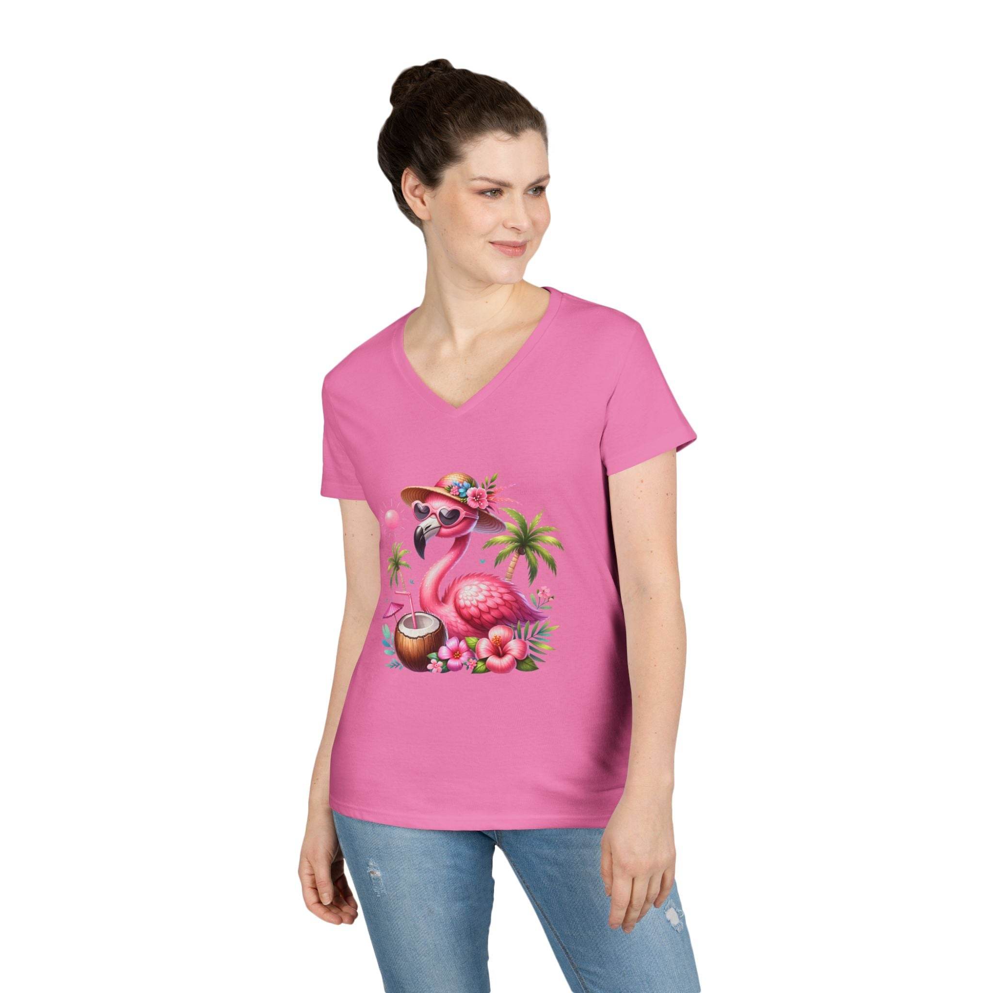 Tropical Chill Ladies's V-Neck T-Shirt - Esmeralda Ecostore
