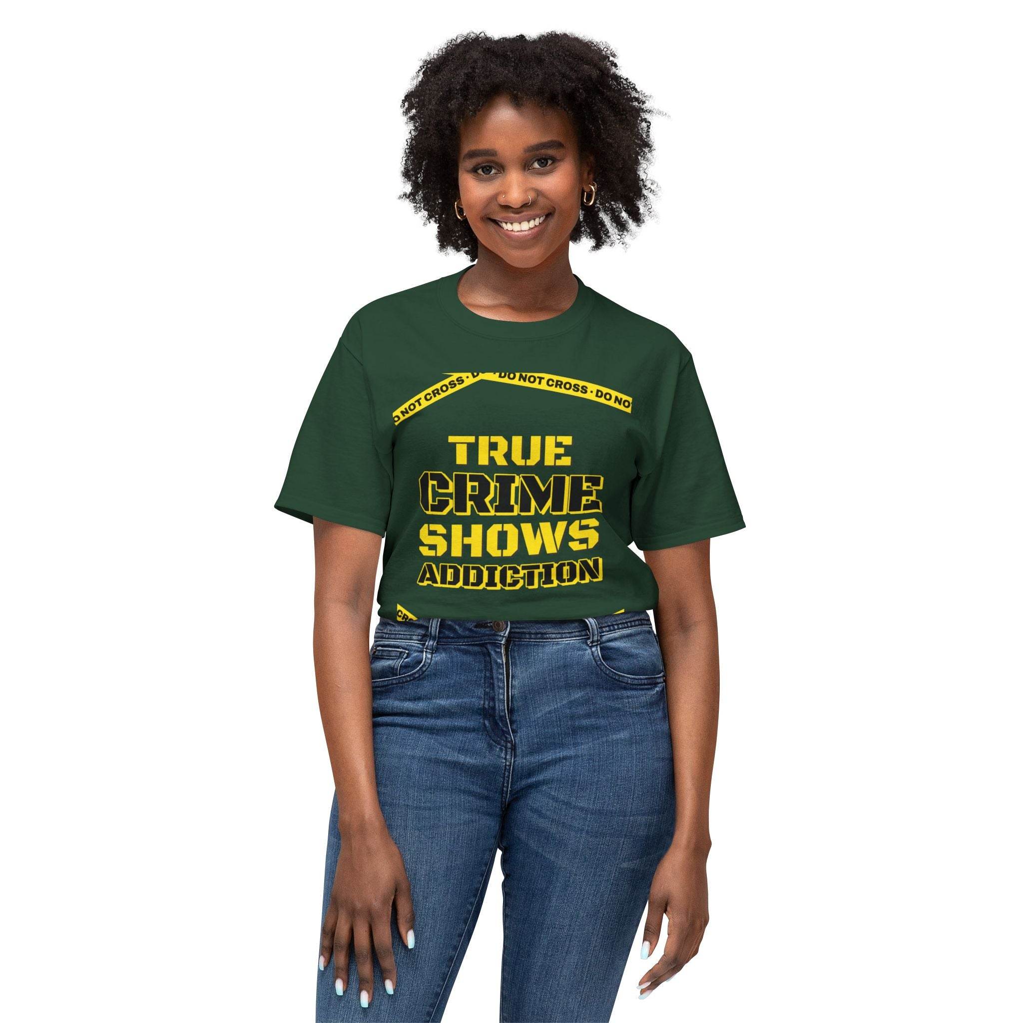 True Crime Shows Addiction Unisex HD Cotton™ T-Shirt - Esmeralda Ecostore