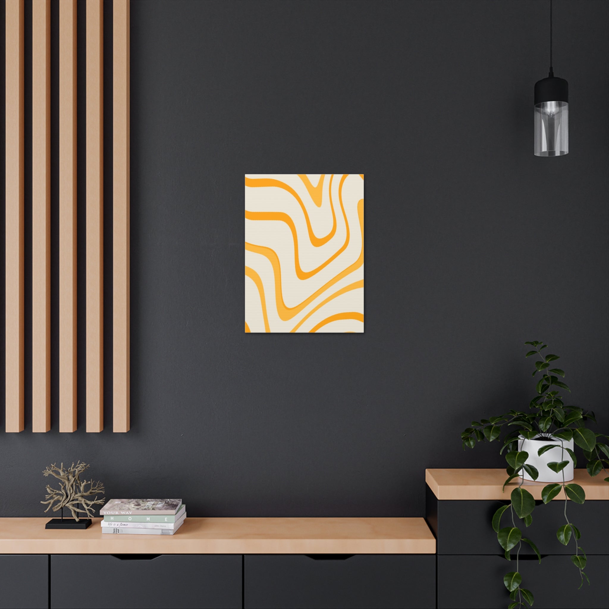 Golden Flow Canvas Gallery Wraps