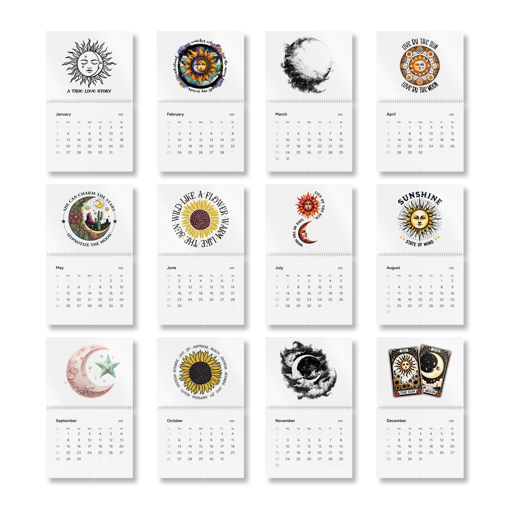 Cosmic Rhythms Standard Wall Calendar 2025