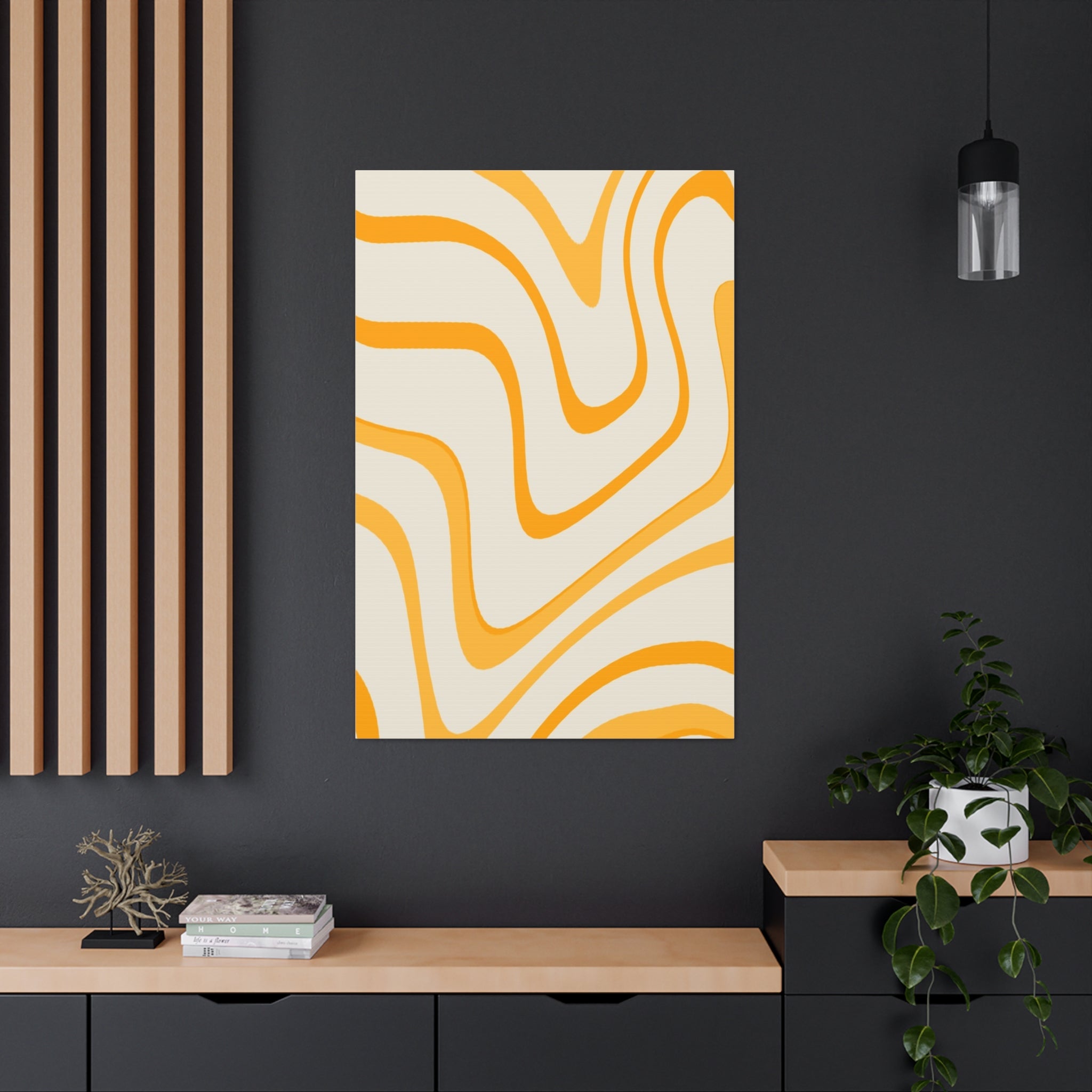 Golden Flow Canvas Gallery Wraps